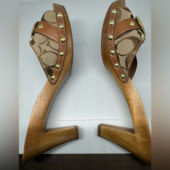 Coach Addisyn Women’s Brown Open Toe Mules in size 8.5M - Picture 4 of 7